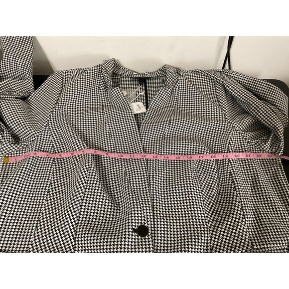 Lane Bryant Houndstooth 2pc Suit Set Blazer & Pant Set NWT Size 22 Black White - Picture 9 of 16